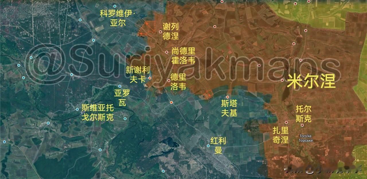 10月22日俄乌最新战报：1.顿涅茨克州北部前线：①俄军从西侧逼近斯塔夫基