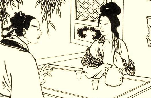 古时，一寡妇正在店里忙活，一男子路过，被寡妇的美貌吸引直勾勾盯着看。寡妇一脸鄙夷