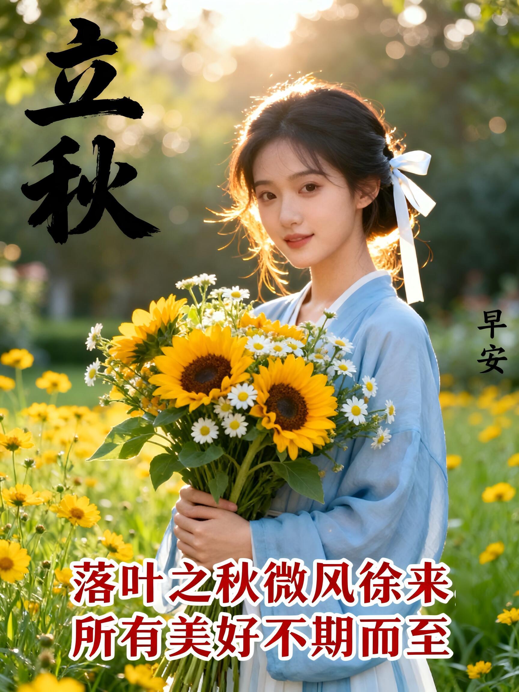 2026.8.7立秋节气早安祝福图片拿图吱一声噢～立秋立秋节气