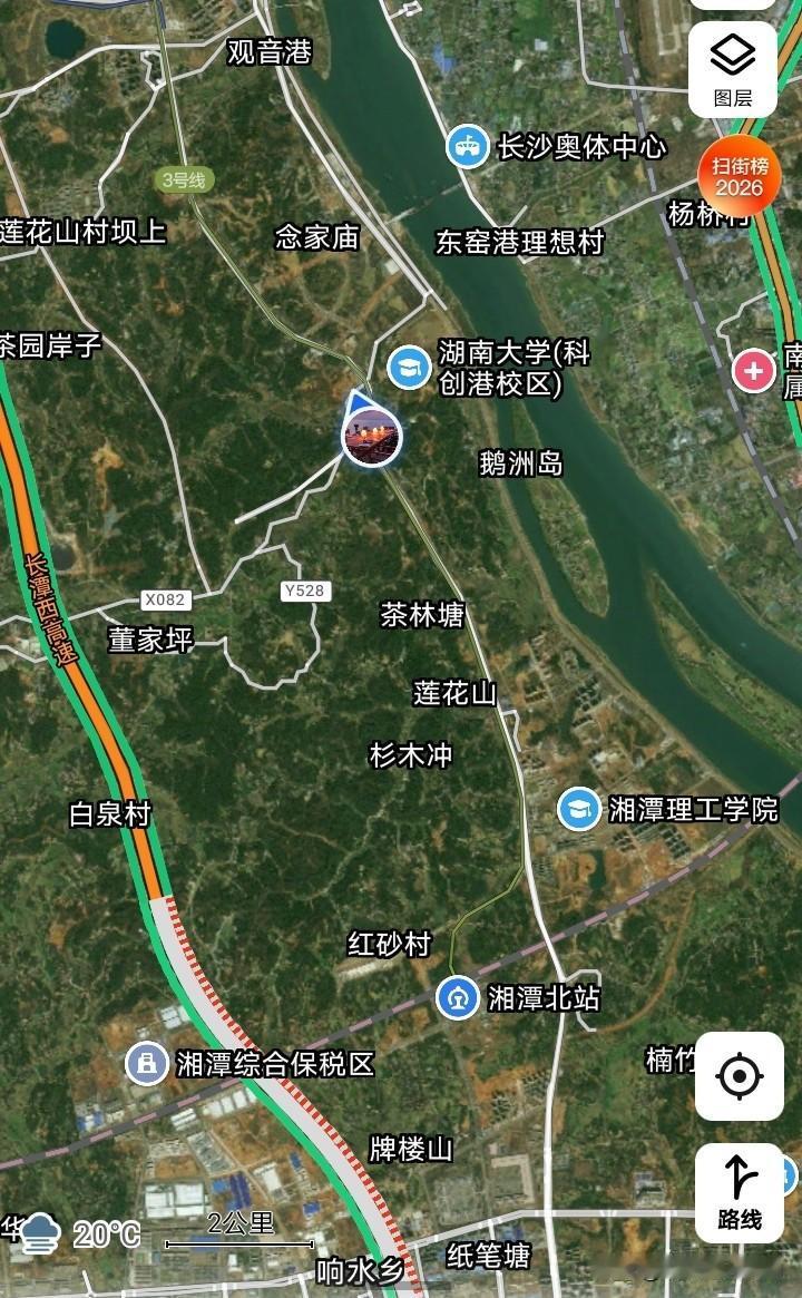 在交通便利的湘潭北到长沙坪塘之间，还有大片可供开发的土地。未来应该会成为为重点