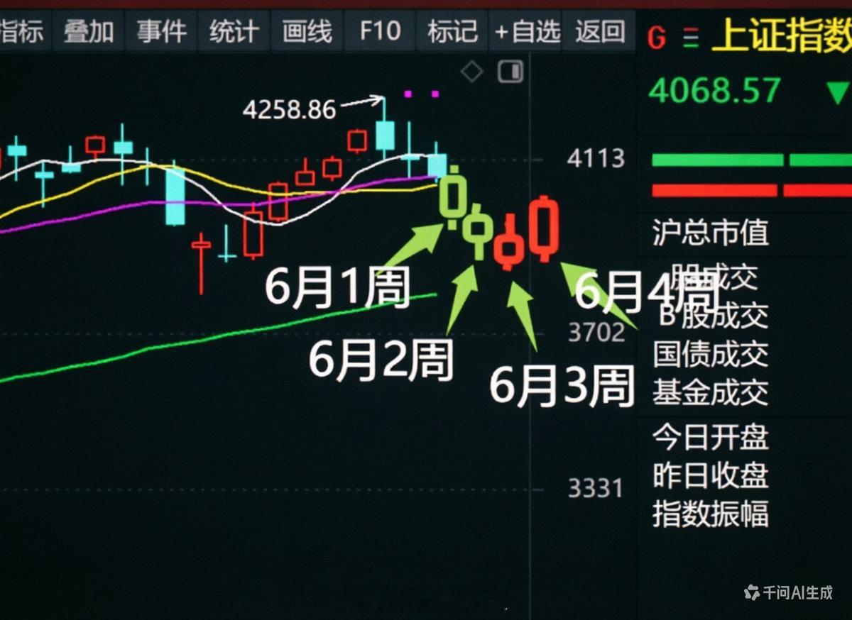 六月A股大盘走势个人推演（纯属个人盘面猜想，不构成投资建议）纵观五月整体盘面，市