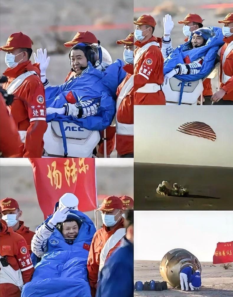发现没，神舟二十号乘组回来，大家可能都没有注意，以前着陆舱降落，都要有很多地面人