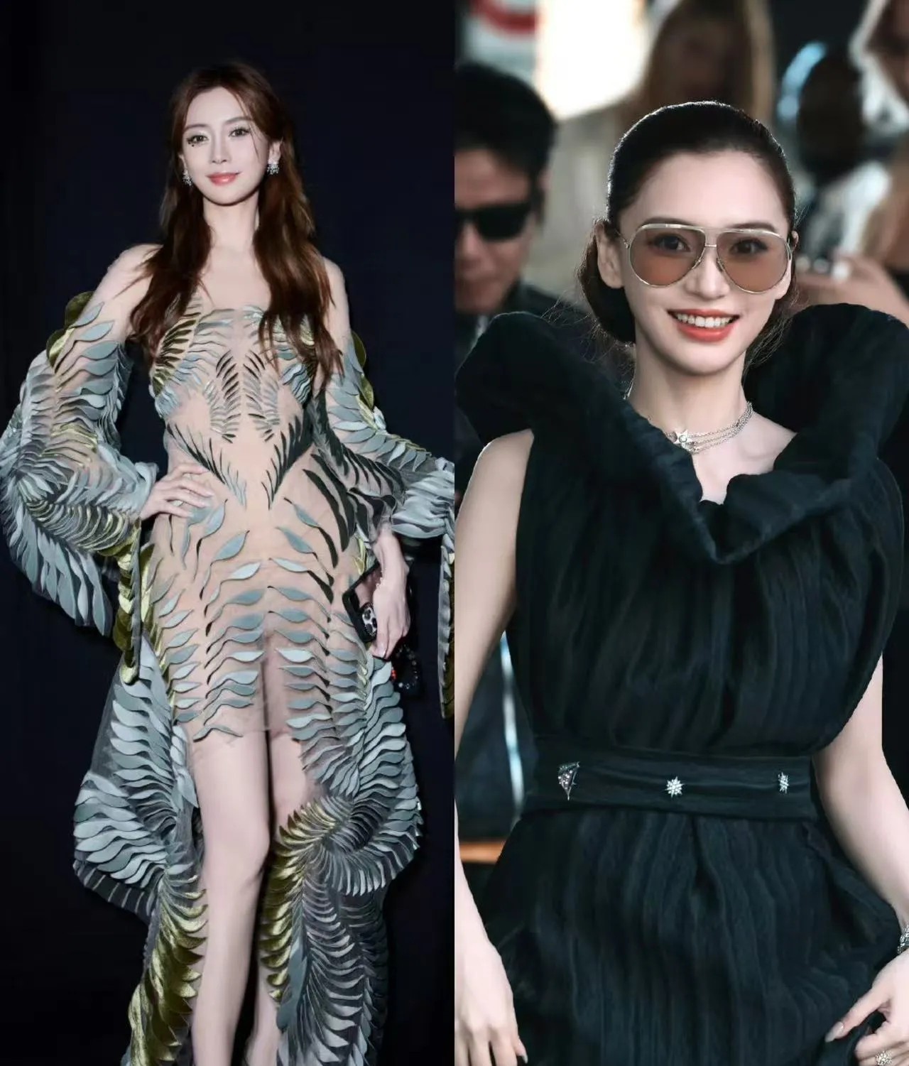 36岁的Angelababy终于想开了不再选择装嫩了最新造型比那套树叶子透视