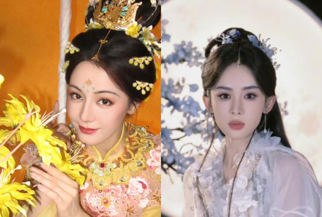 谁都没想到，今天晚上扮演嫦娥，会是两个新疆美女。迪丽热巴版的嫦娥登陆河南卫视，