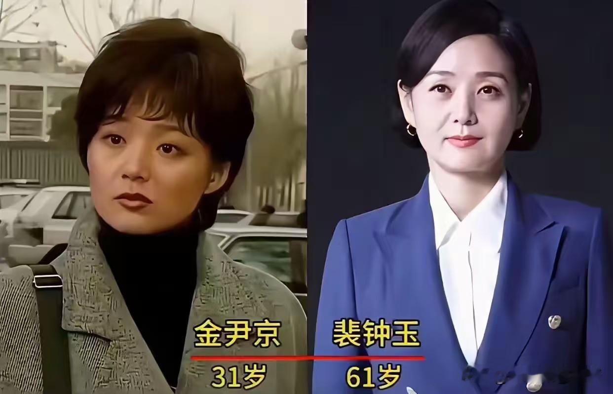 从青春洋溢的明朗少女，到如今气场全开的优雅女王。十八岁的金秀京用纯真笑容治愈了荧幕，四十八岁的金喜善