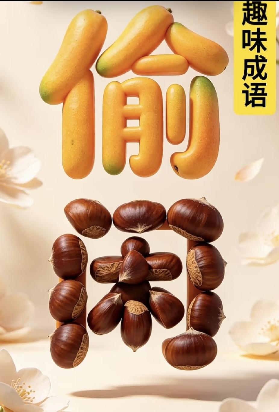 猜成语：芒果写“偷”，栗子写“闲”，你懂吗？