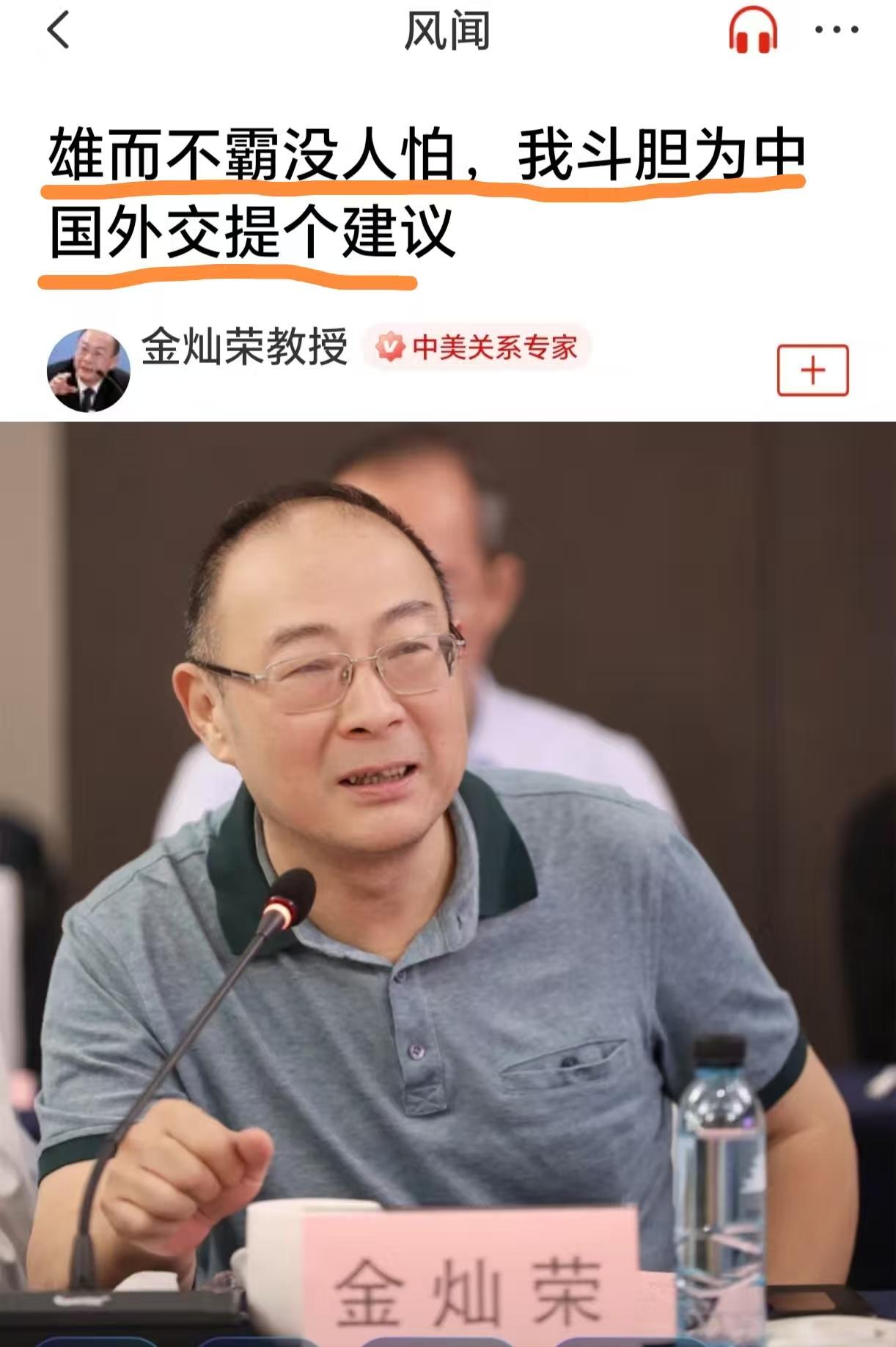 著名的国际关系学者金灿荣教授最近在《观察家》网发表了其对当前外交的一些看法，引起