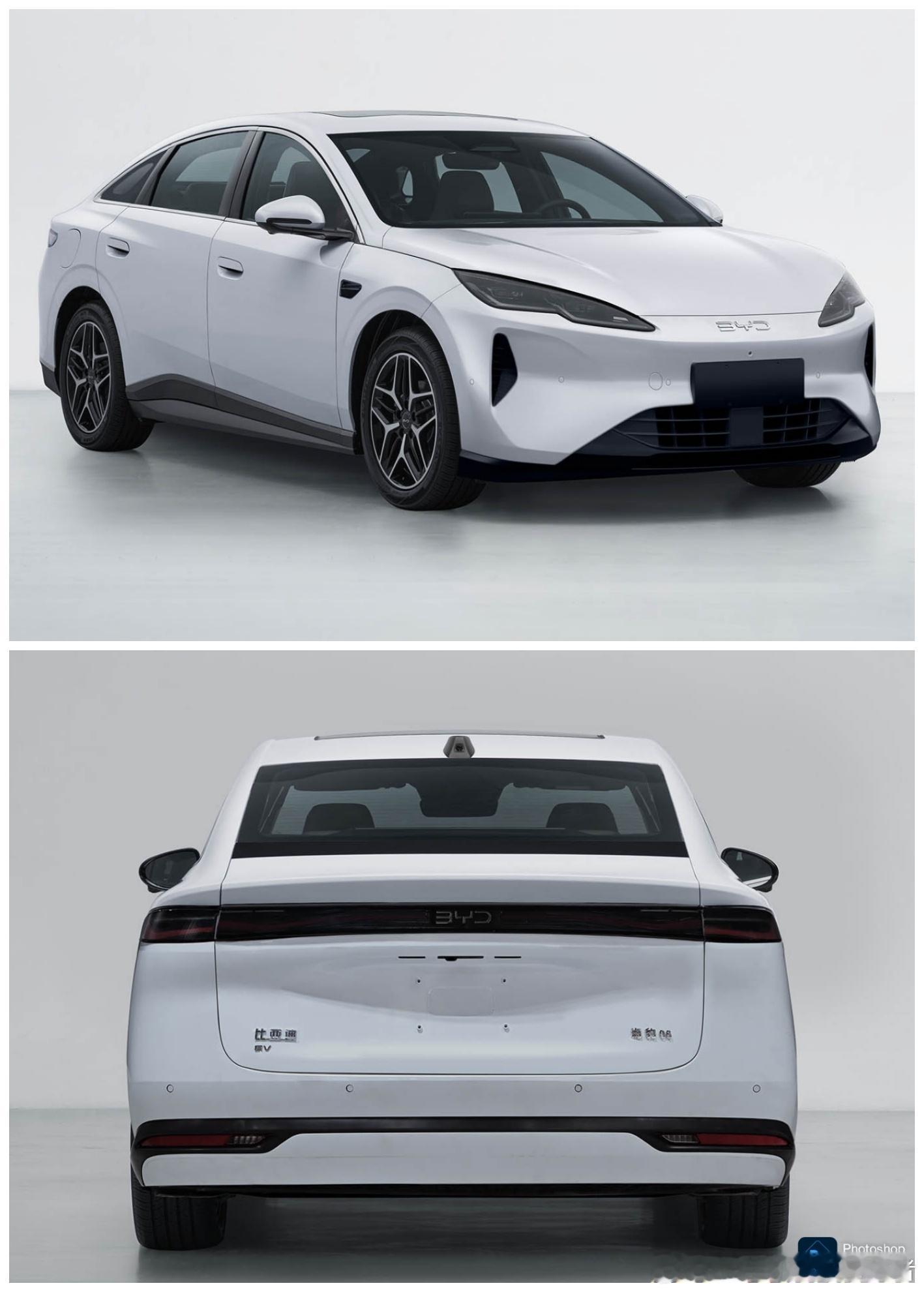 海豹06用上了海豹06GT的大灯，帅气不少，比之前的笑脸好看多了。明年比亚迪的策