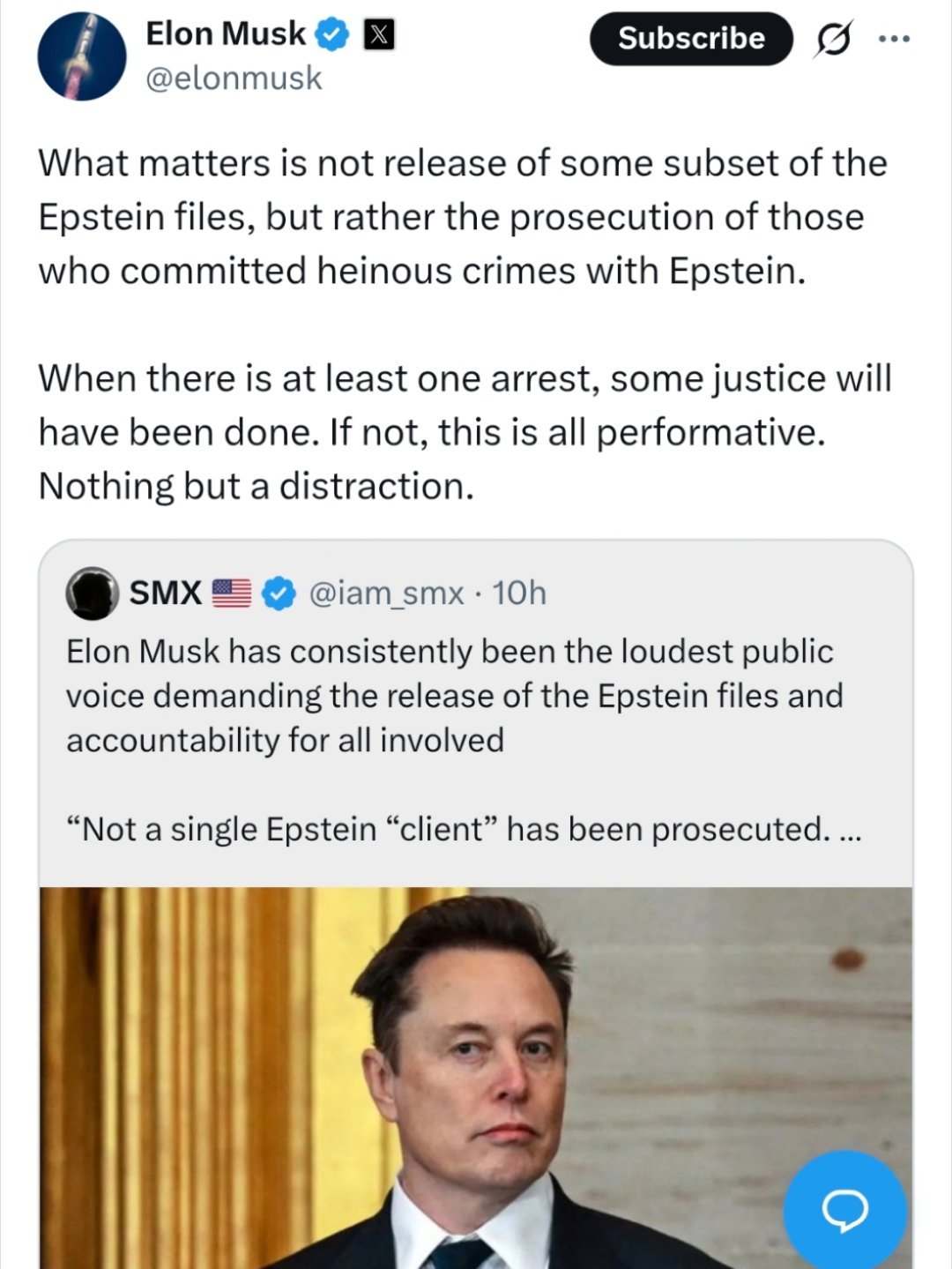 爱泼斯坦案爆出更多大人物的丑行马斯克这两天讲了一句大实话：不管多少人被曝光，就问