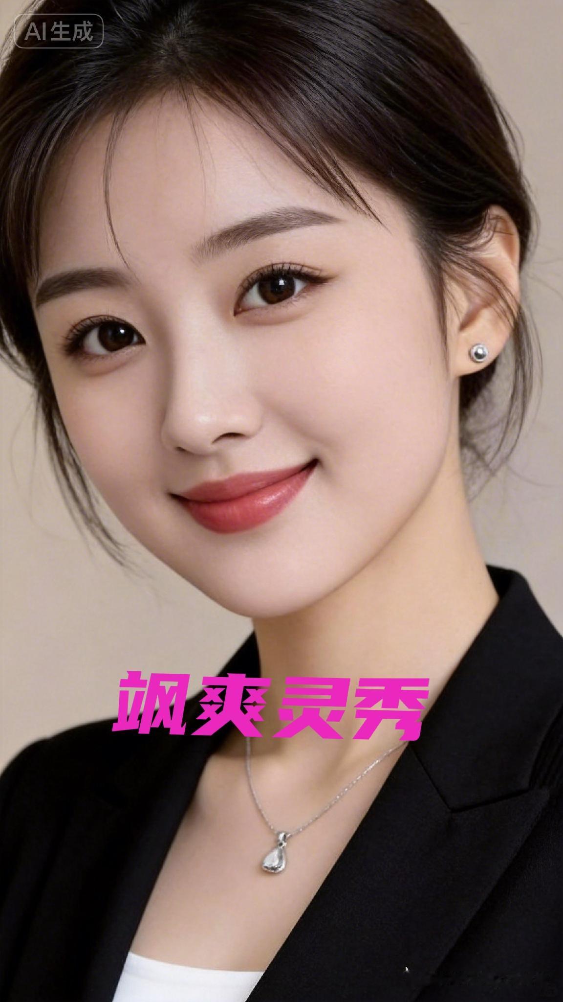 这位美女微笑得很迷人。好多男士追她，不够格。大家评她优点在那里。