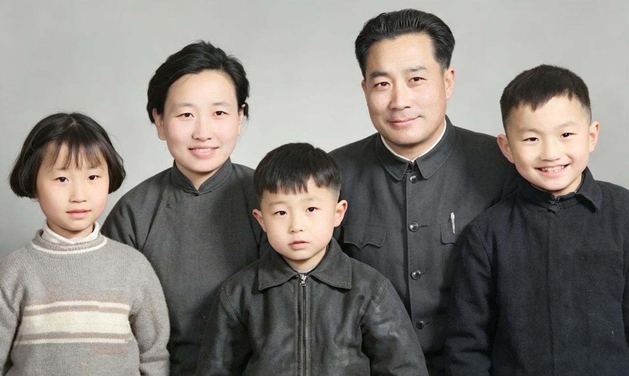 张国华将军一家五口的全家福，背后有着心酸的故事。张国华15岁参加红军，历经长