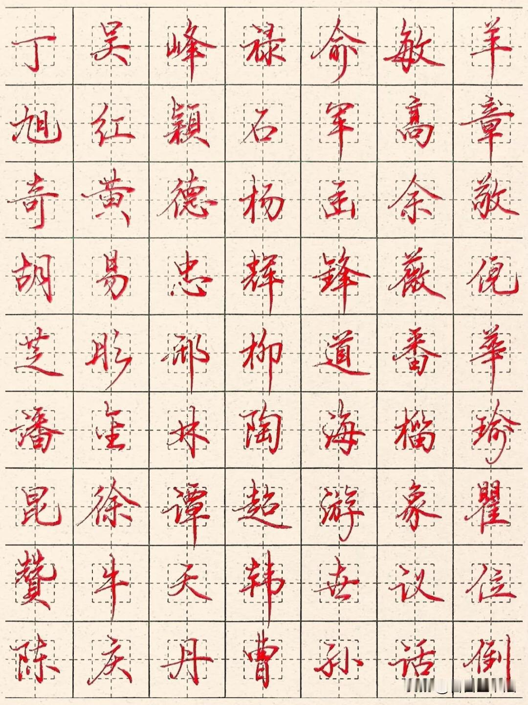 一套实用行楷常用字范本，笔法干净利落，牵丝恰到好处，不浮夸，非常适合日常书写参考