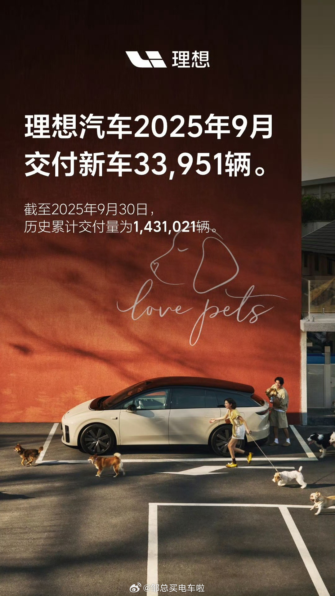 理想汽车的官方海报也出来了，正如大家猜测的一样，柱状图那是不可能出现的，报喜不报
