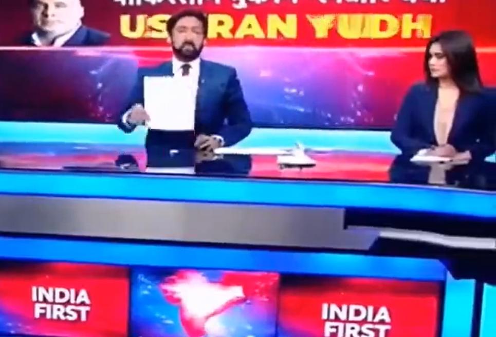 巴基斯坦斡旋成功后，印度主持人火冒三丈：当场摔东西吓坏女主播！ 很多人不解，