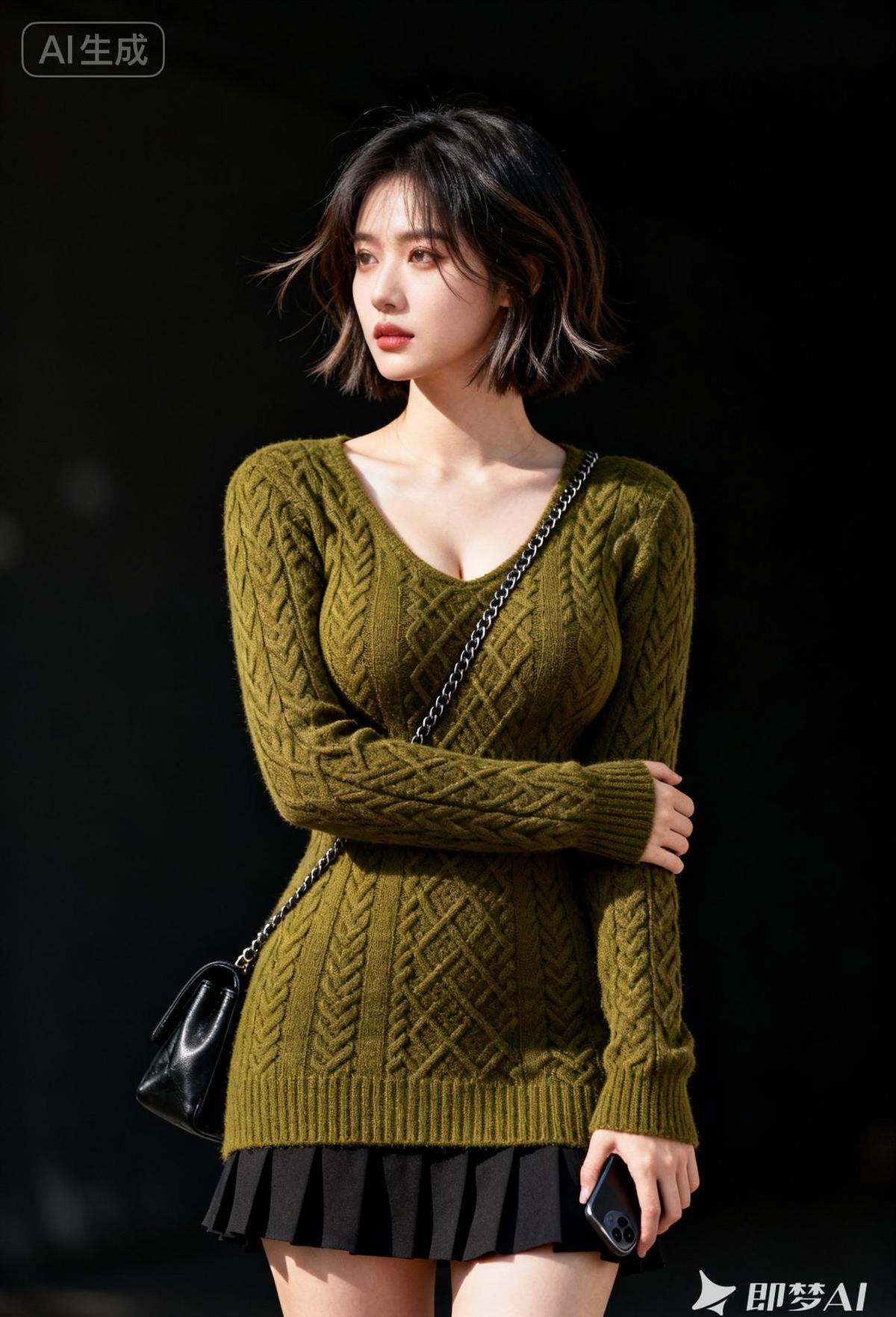 毛衣宽得能藏住半个身子，裙子短得刚过屁股，可就是这俩玩意儿，今年全城都在穿。不