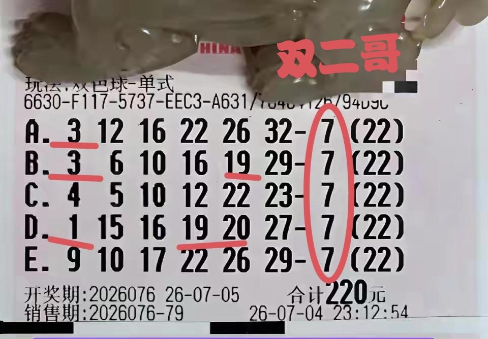 不容易呀，双二哥又中奖了。在今天开奖的第76期福彩双色球当中，在这个赛道的网络