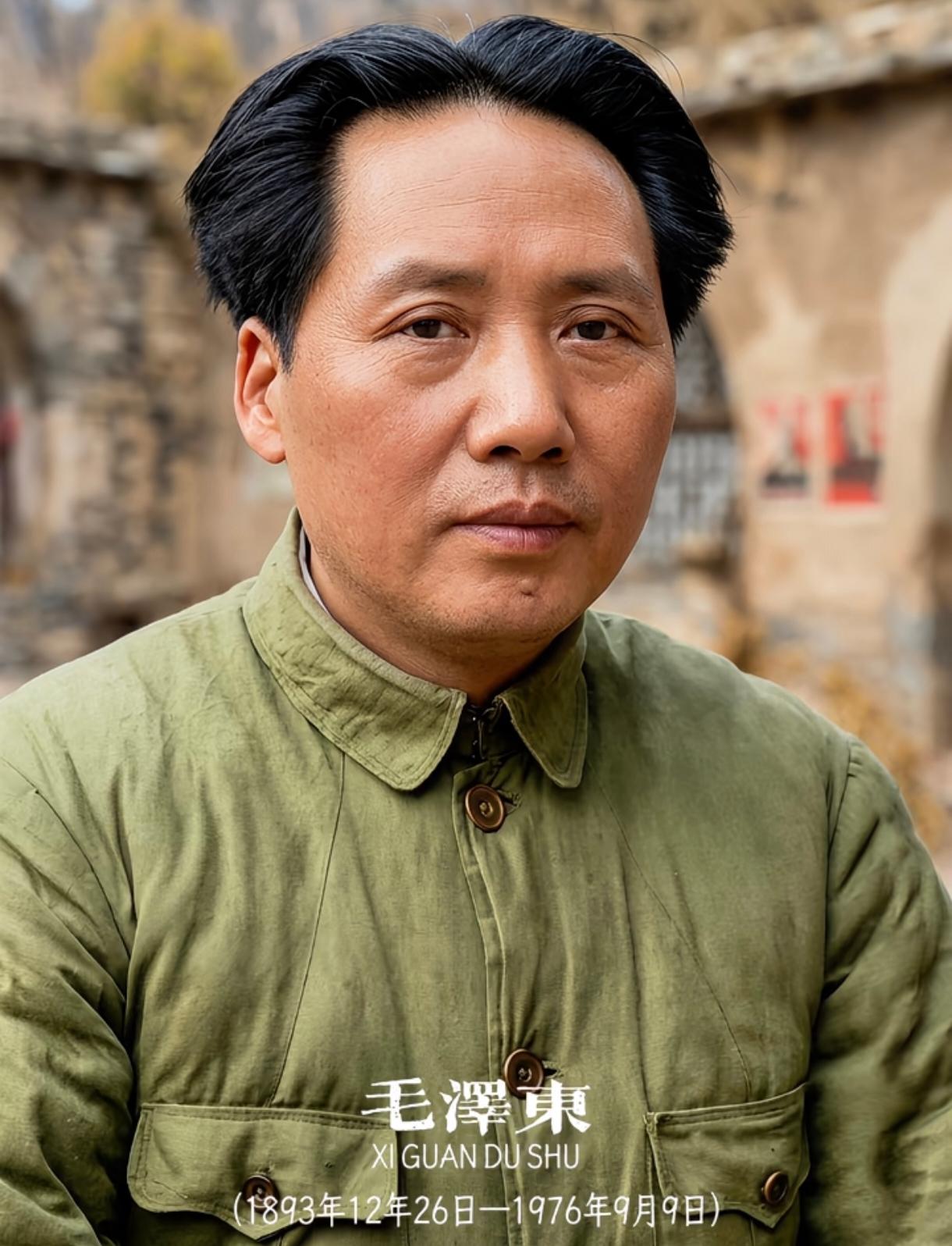红星照耀中国，我们的伟大领袖，卓越的解放军元帅。仪表堂堂，正气凛然！他们眼里的光