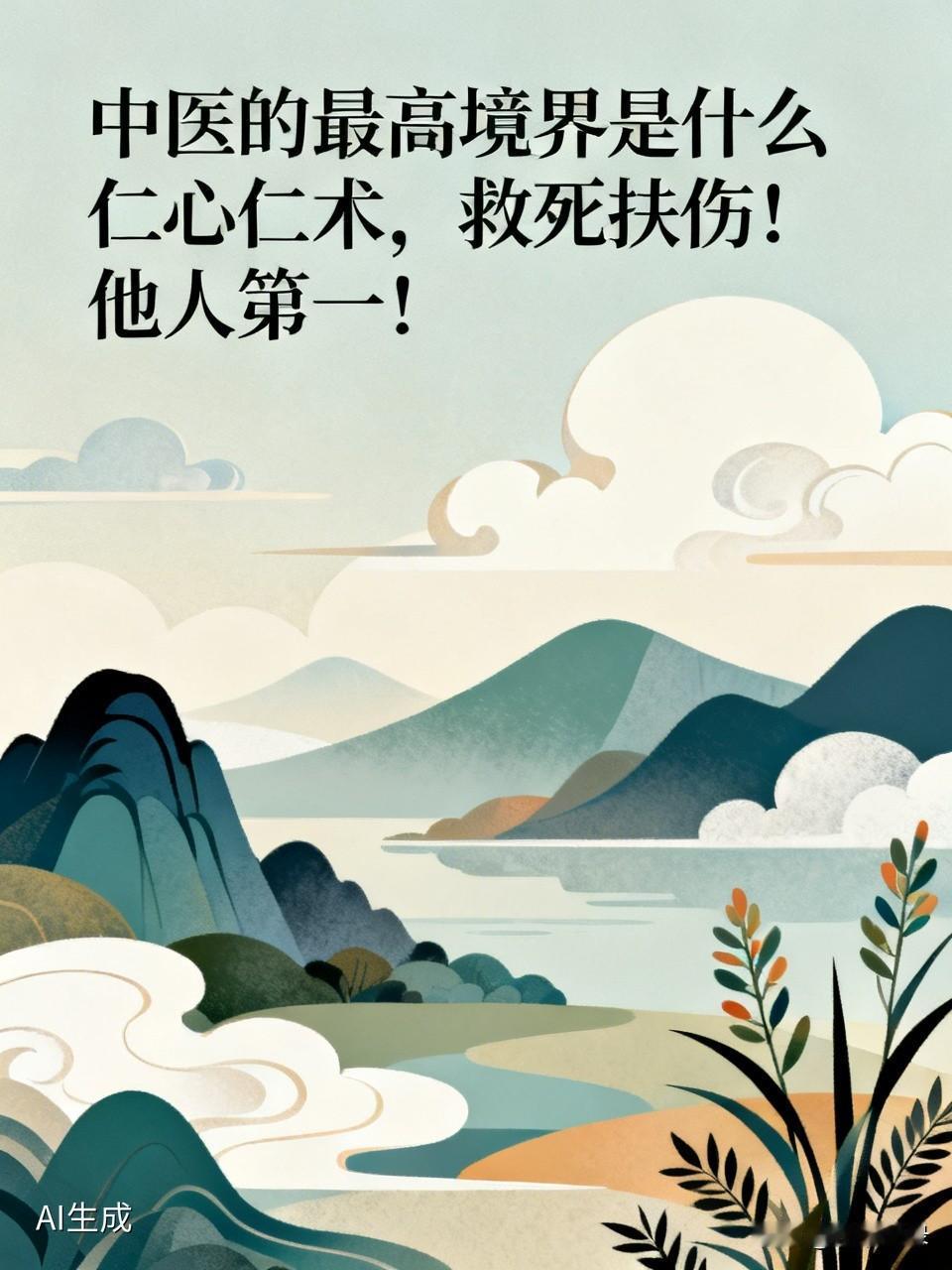 中医的最高境界，我觉得就是“仁心仁术，救死扶伤，他人第一”。中医秉持“疾病防治、