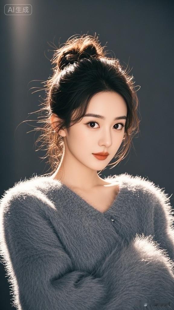 这个小姐姐好温柔，发型真好看！