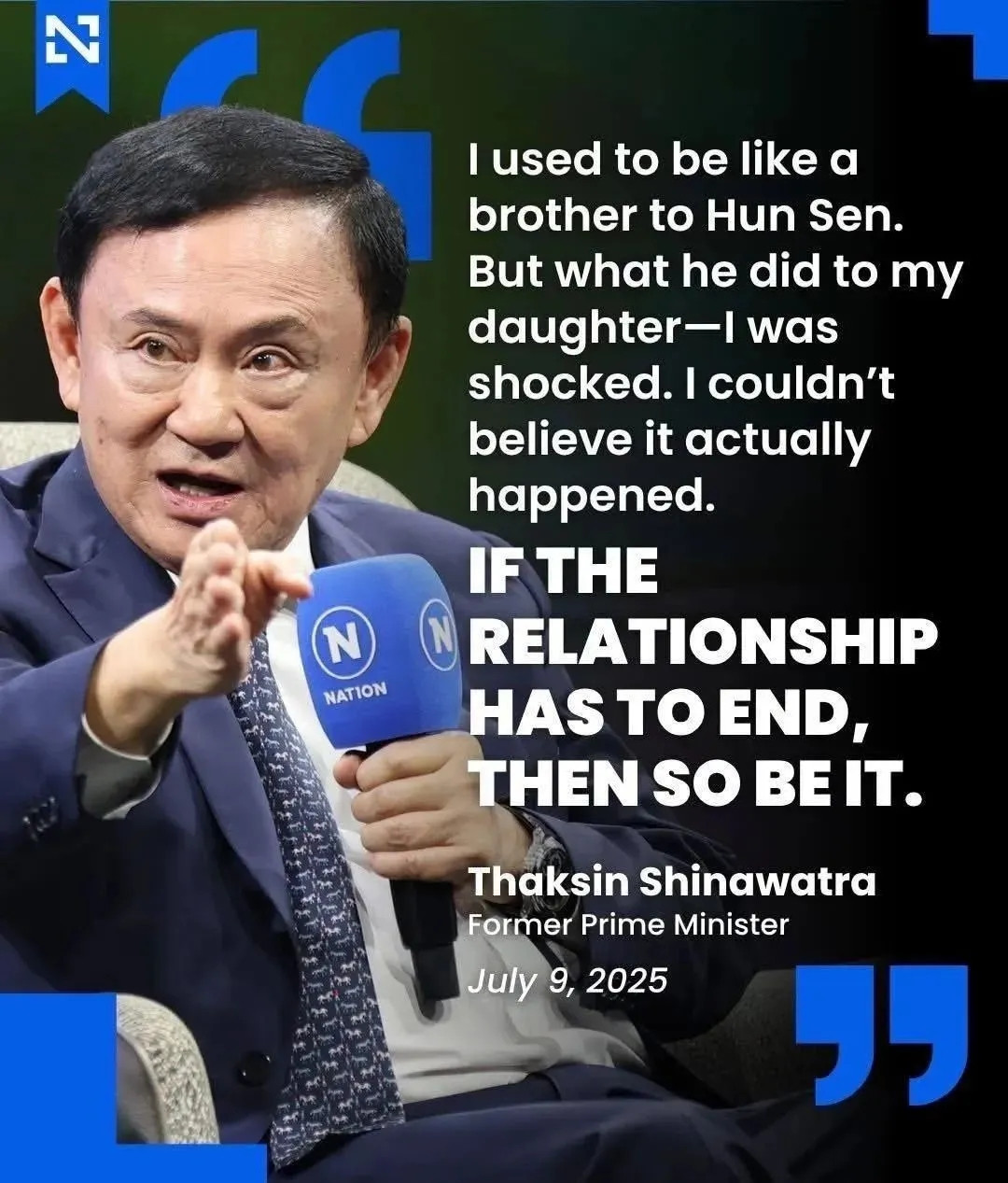 沉寂良久，他信终于对洪森所做的事情发表声明！他信终于打破沉默，公开对洪森对他女