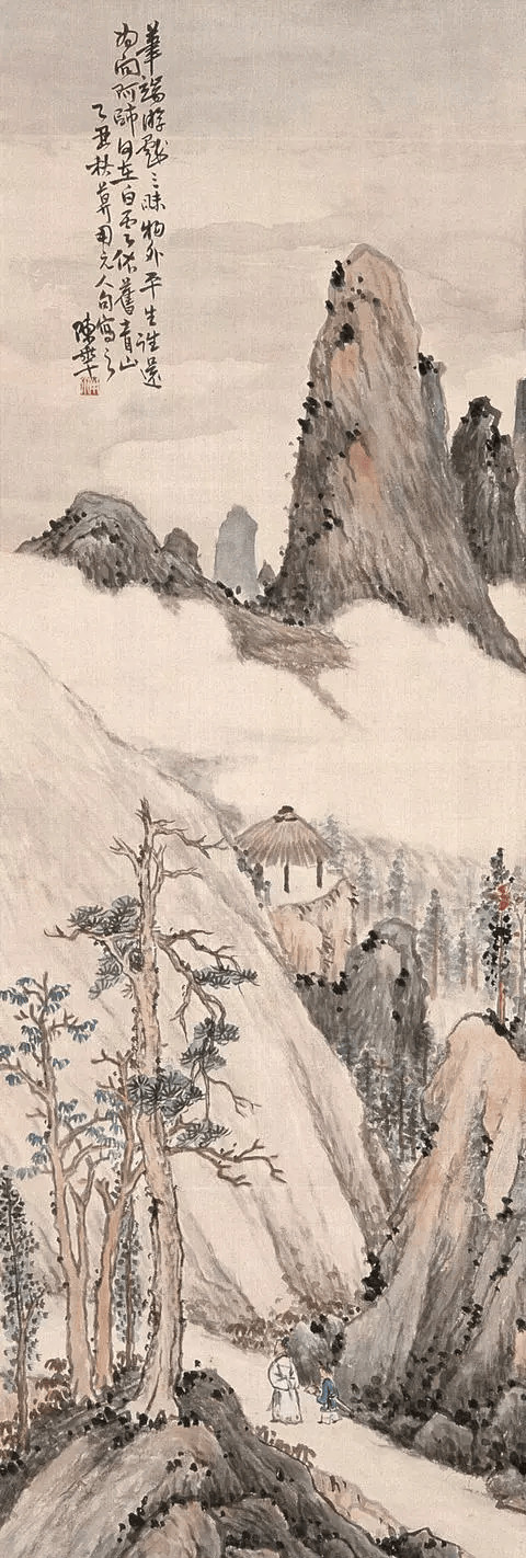 陈半丁，绍兴人，生于1876年，早年师从吴昌硕，且跟海上书画名人，广有交往，奠定