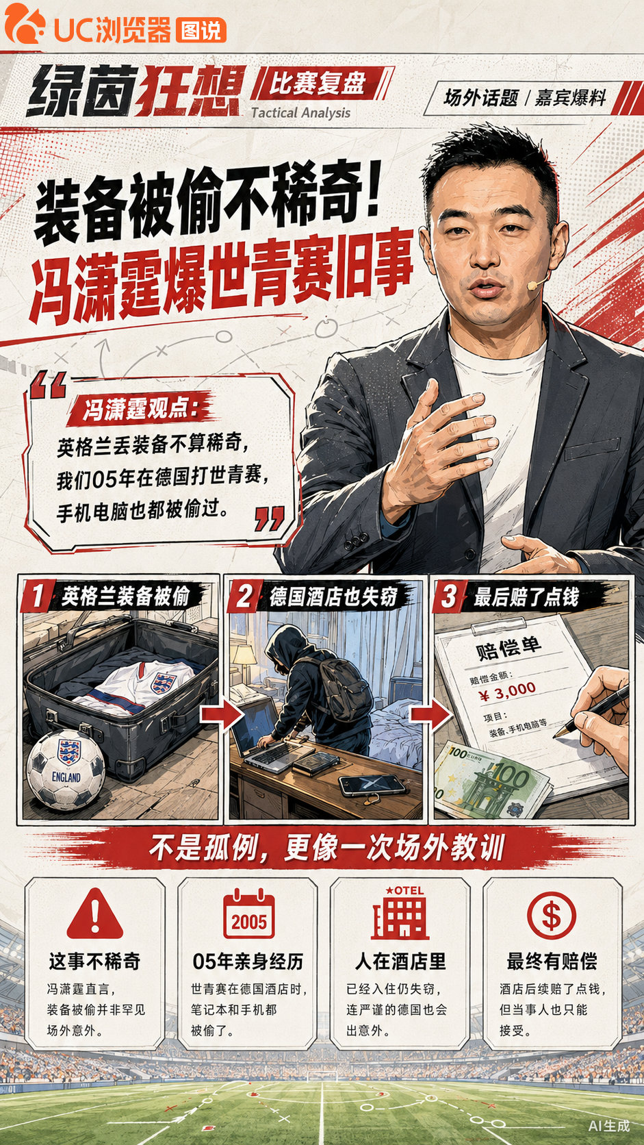 冯潇霆爆料世青赛手机电脑全被偷了
