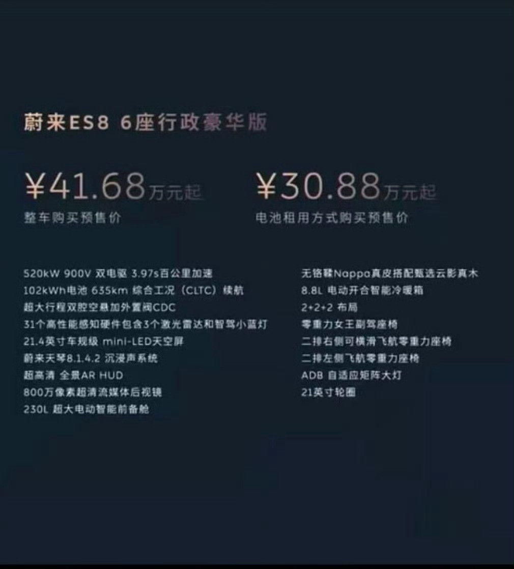 这价格是不是真的爆了？！[笑着哭]六座行政豪华版整车购买：41.68万BaaS购