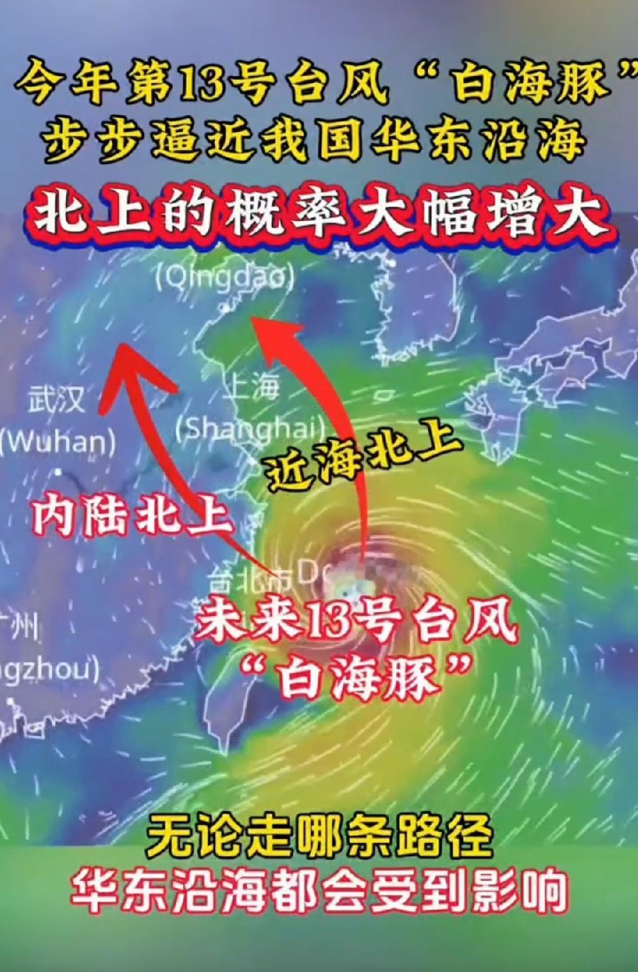 巴威、红霞走了，台风白海豚又来了。对我国东部沿海有影响，希望像名字一样温顺，轻