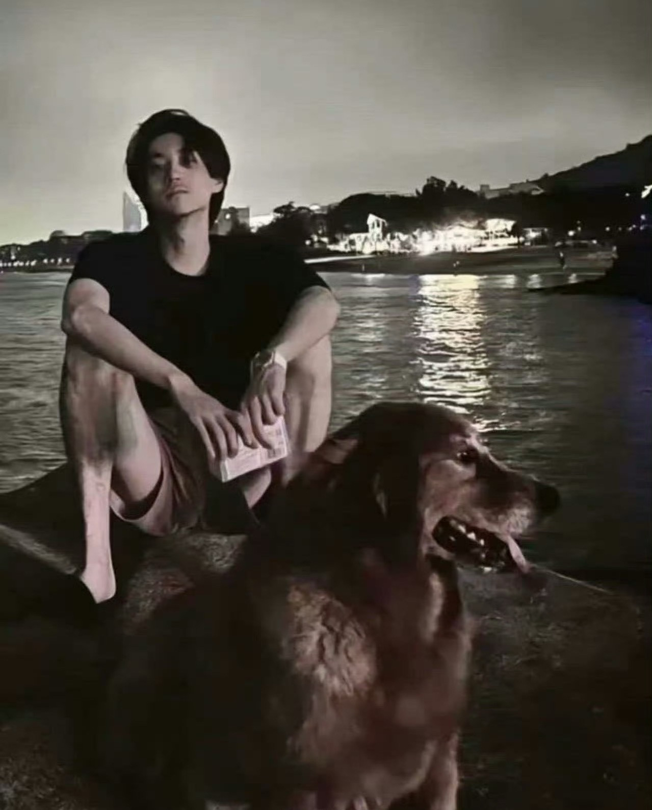 网友通过九成美之前发布的视频内容，找到了田栩宁对应的营业照。疑似有同款狗狗、口罩