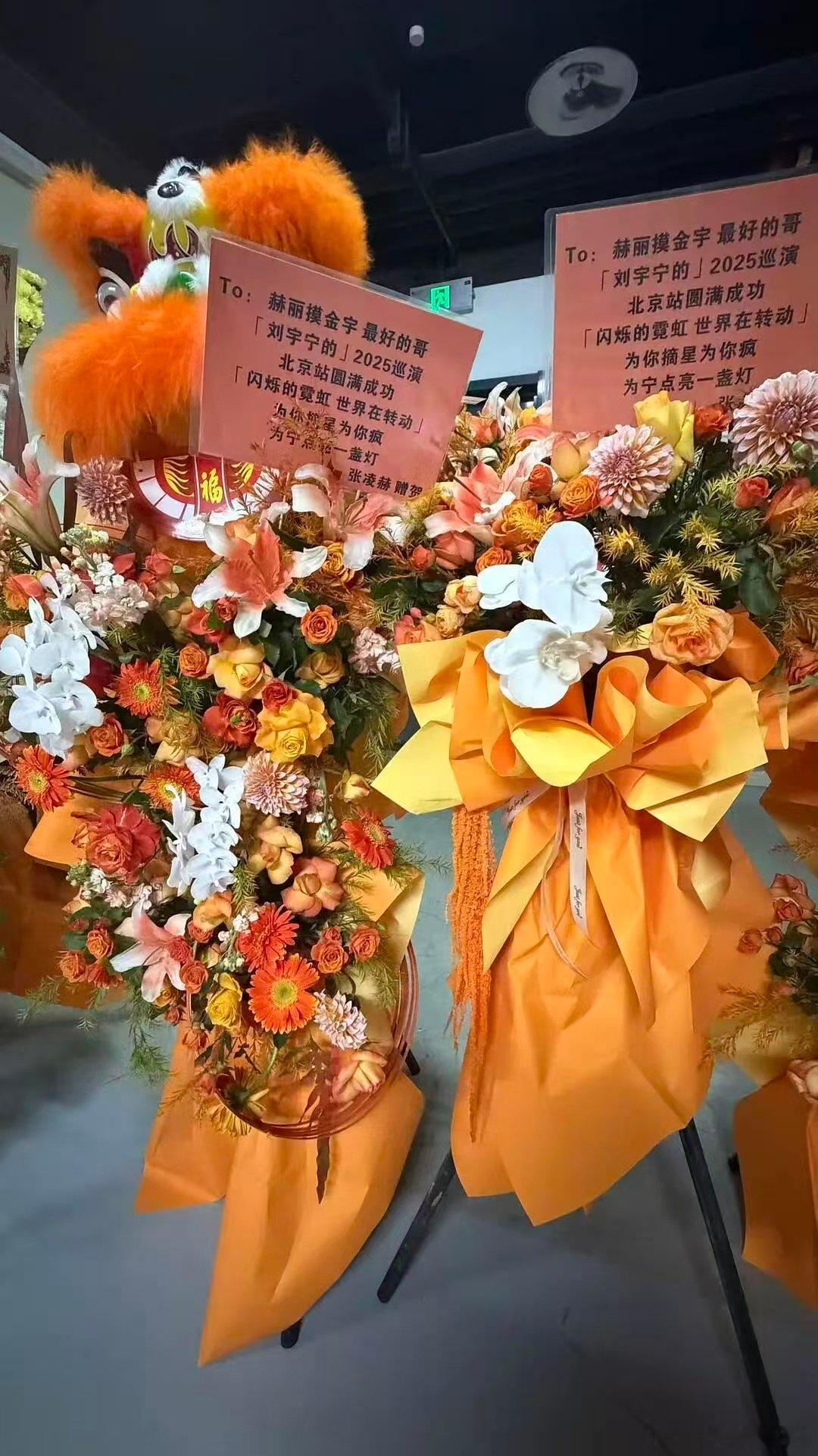 张凌赫给刘宇宁的应援花篮，最好的赫丽摸金宇，最好的开推小伙伴