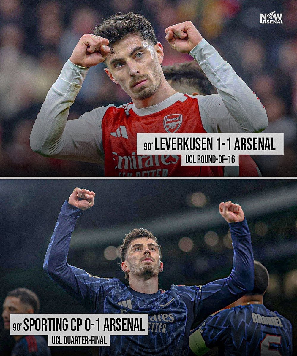 阿尔特塔谈哈弗茨在关键比赛中的出色纪录……“很大程度上是因为他做到了，正如你所说