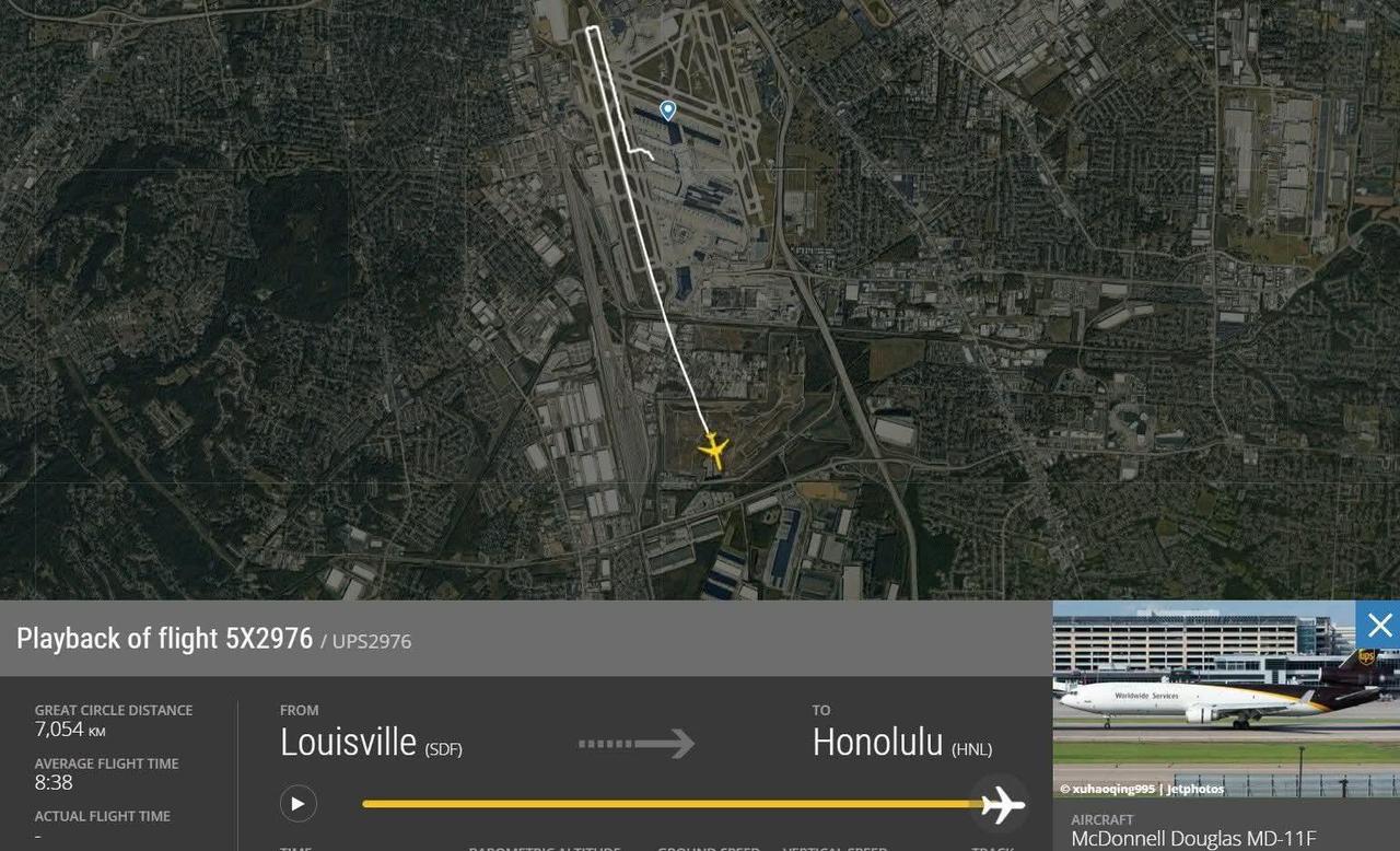 快讯！快讯！。美国方面突然宣布了这起UPS货机在路易斯维尔起飞时坠毁的消息
