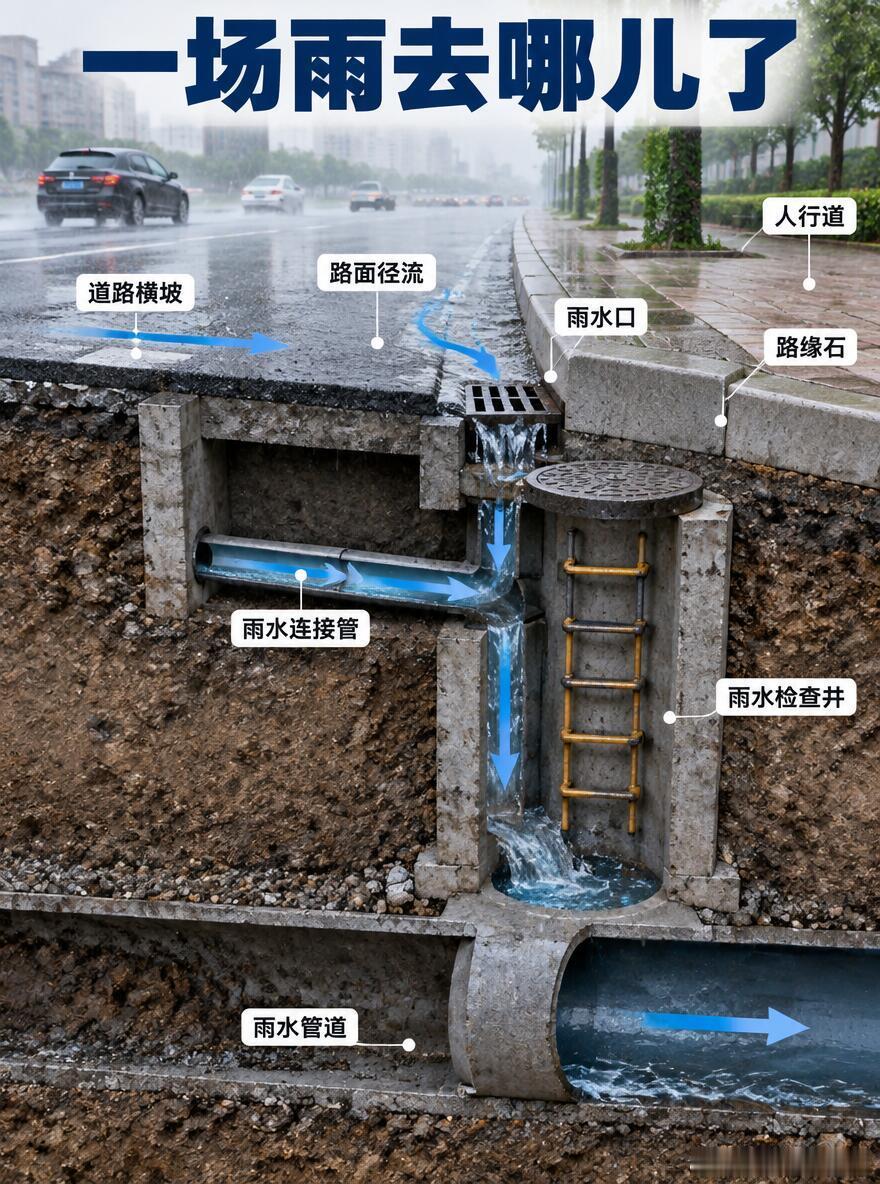 城市马路下面的结构​