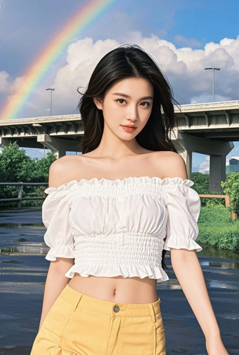 她与彩虹的距离，是心动与永恒之间，最短的路径。
