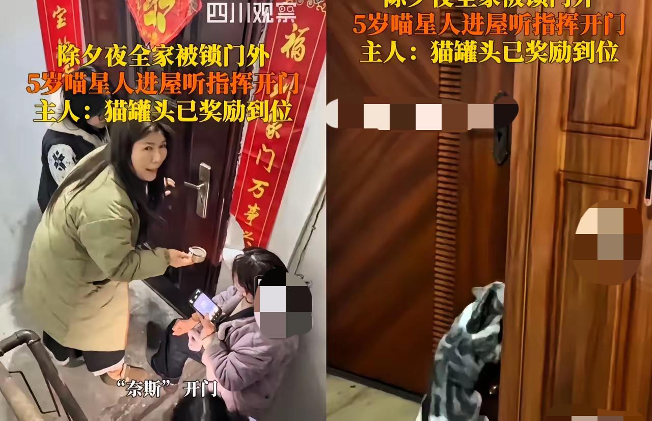 除夕夜湖北宜昌发生的一幕，直接把“万物有灵”演成了现实版。一家人出门吃饭，钥