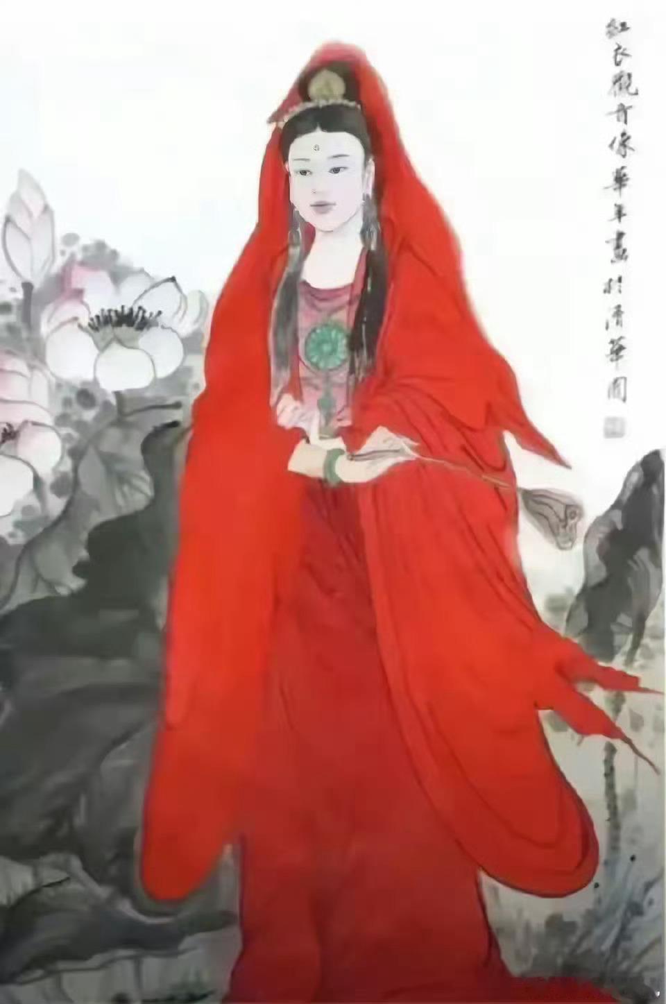 老人说，遇到红衣观音菩萨不能不拜！留下一句【万事大吉】