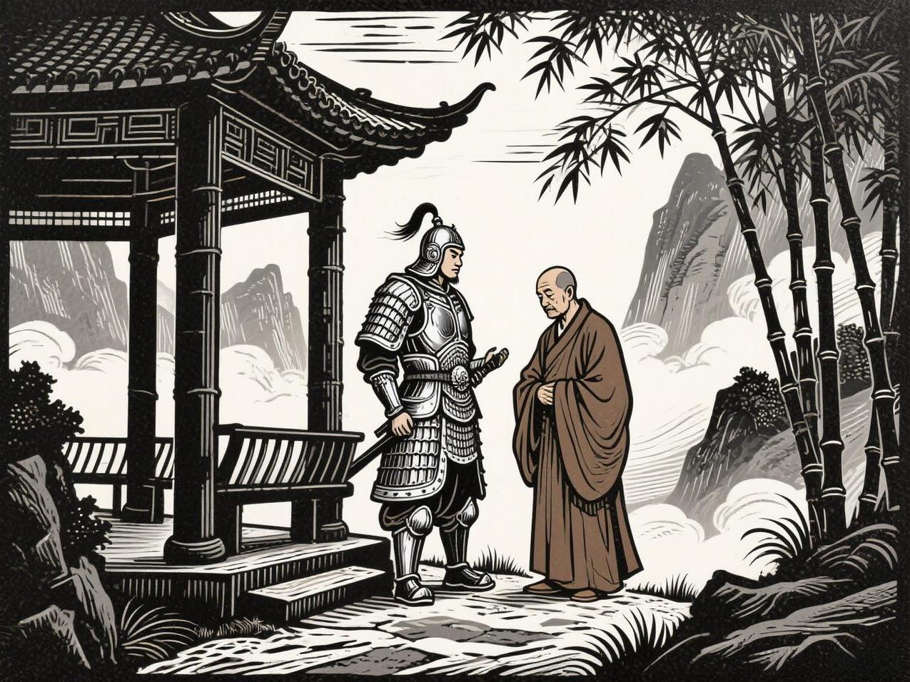 武将打仗之余酷好修行，问：大师，世尊（佛祖）入灭（圆寂）后，会去什么地方！禅师