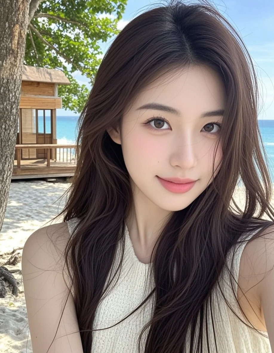 长发与海风共舞，谁说这不是完美的画面？