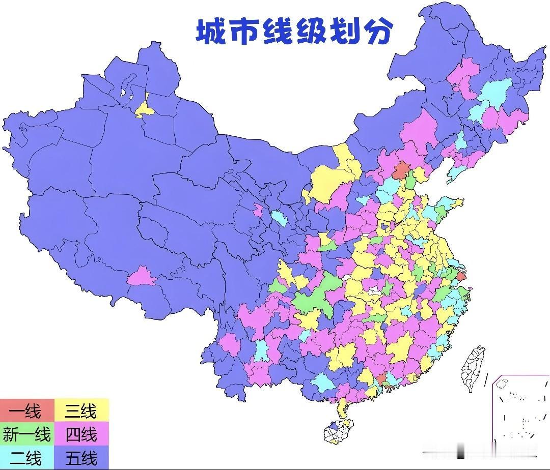 中国大陆城市线级划分图，看看你的家乡是几级城市