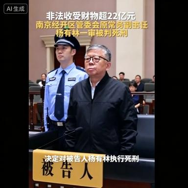 贪22亿终于判了！杨有林，死刑，赃款仍在追缴中！2026年7月6日，江苏省常