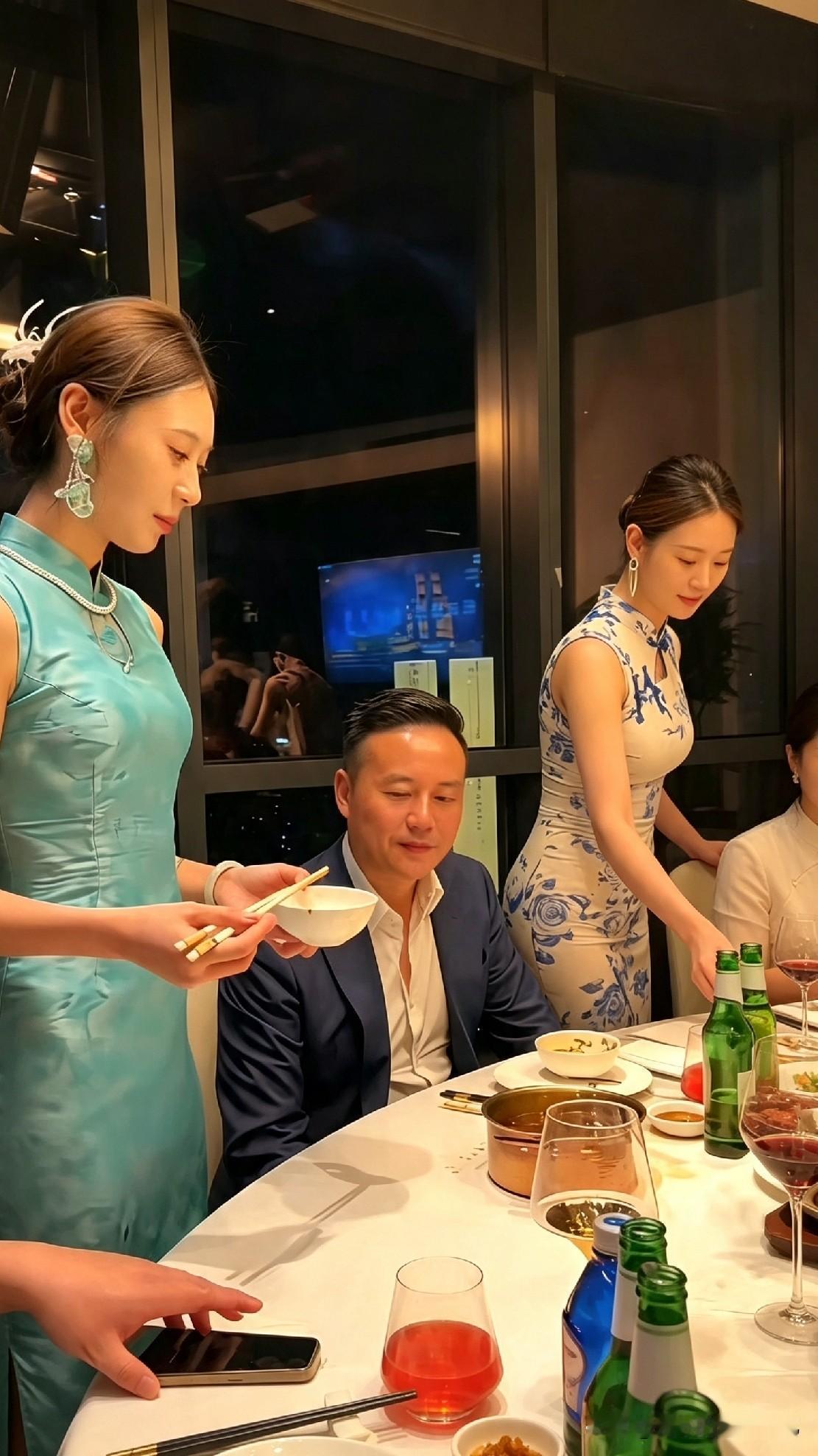 【高端饭局】旗袍美人贴身服务，他却只顾低头吃饭？这顿饭吃的不是排场，是人性他