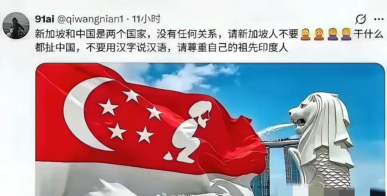 恶搞新加坡国旗的梗图在外网传开了，“印家坡”这三个字，直接把当地人气炸了。最近外