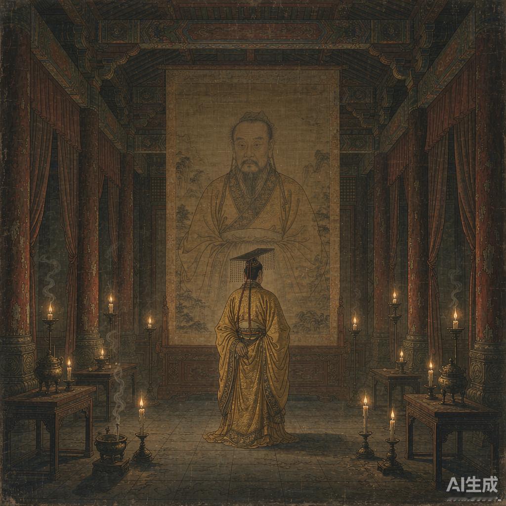 诸葛亮死了二十九年，刘禅才给他立了一座庙。建兴十二年（公元234）八月，诸葛