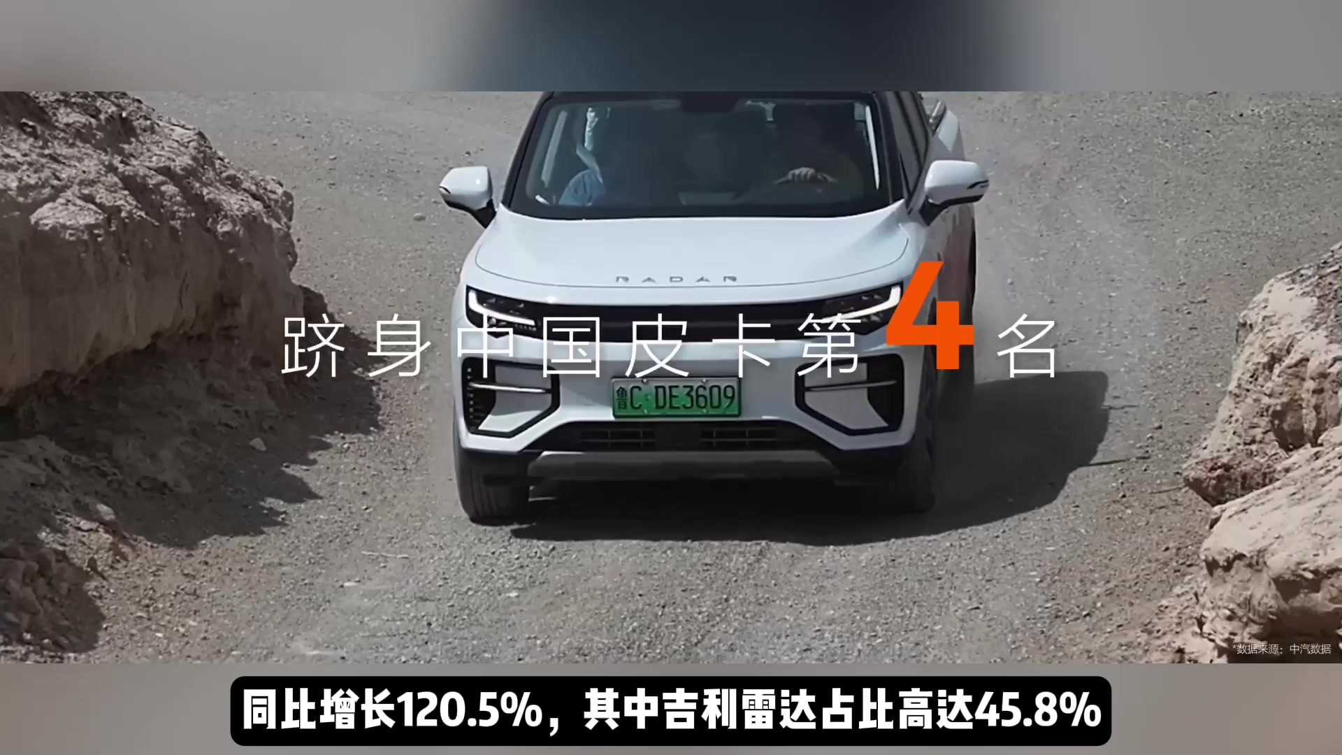 吉利新能源皮卡12月销2130台，跻身中国皮卡第四，打破燃油垄断