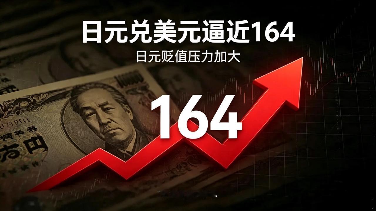 摸到163.98！日元汇率继续高走，距164仅一步之遥！7月23日，纽约外汇市场