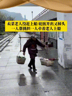 80多岁卖菜老人一路小跑，只为赶上这一趟早船，否则等到下一趟可就是下午了，他的菜