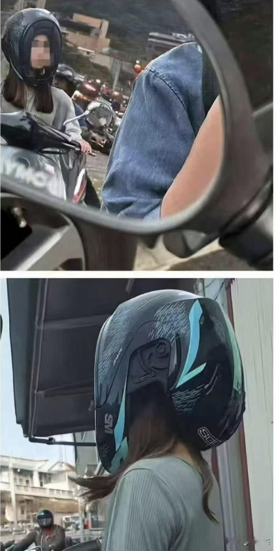 不懂就问，她是怎么戴上去的？