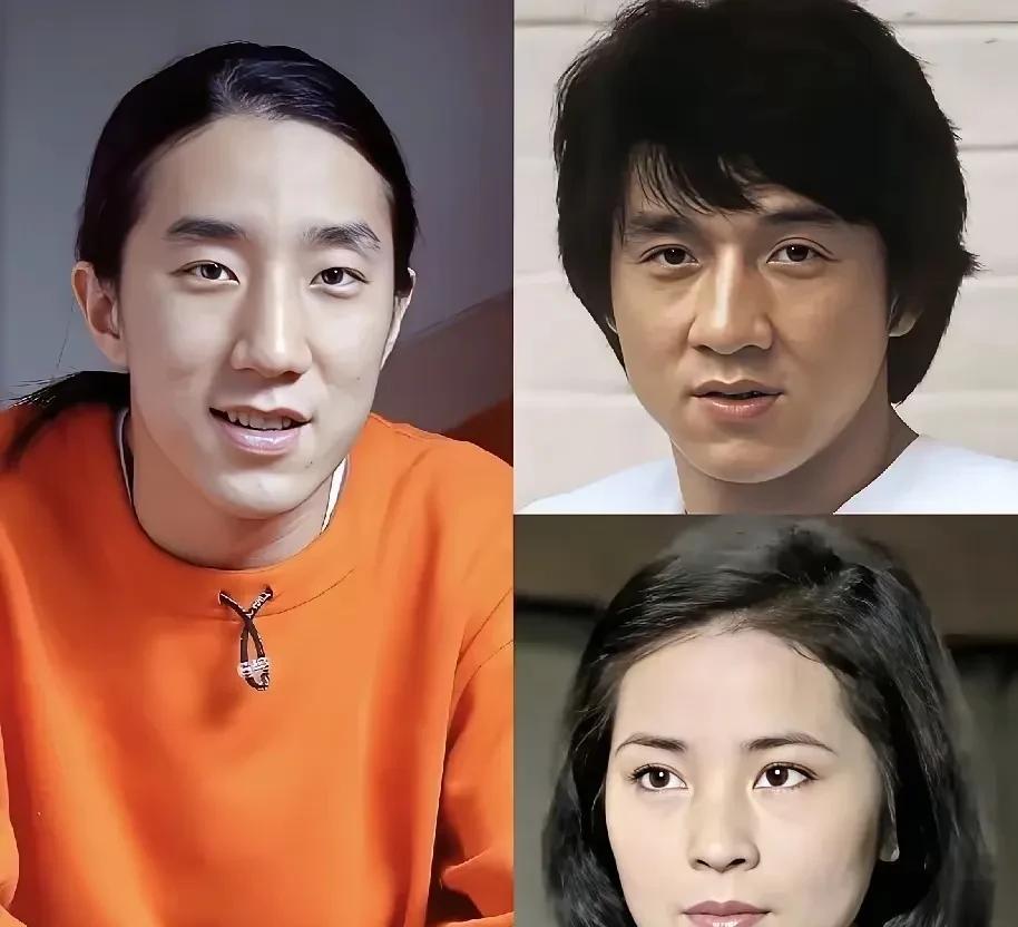 成龙的基因有多强大，看看房祖名和小龙女的鼻子就知道了。这兄妹俩的大鼻子，简直和