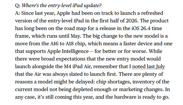 iPad12深度解读：苹果入门平板的AI破局与市场野心苹果3月全品类新品炸场，