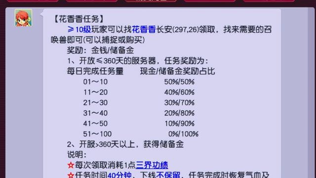 梦幻西游: 当年养活一代人的花香香任务, 现在为何只给储备金?